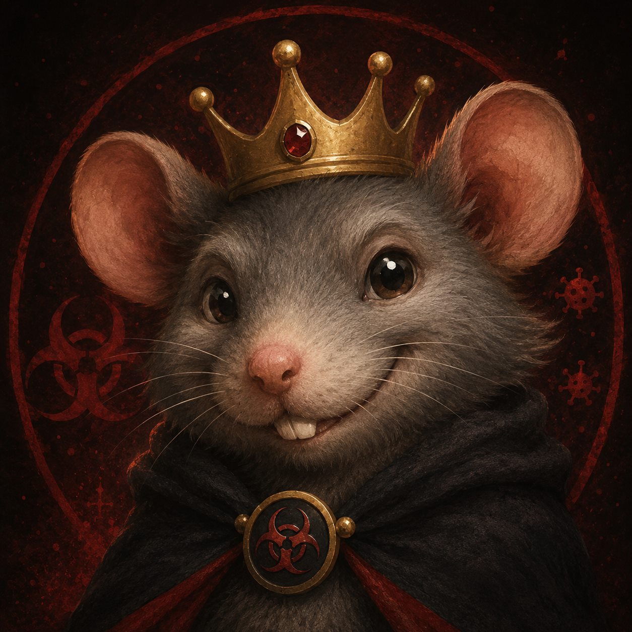 RATHA crowned rat king portrait